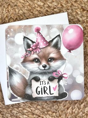 Handmade Baby Girl Greeting Card